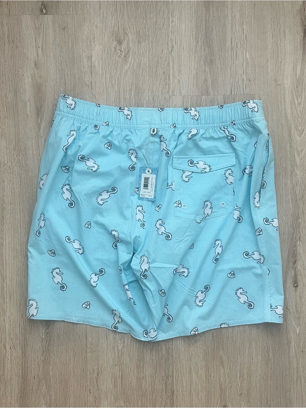 NEW johnnie-O Swim Shorts Mens Large Gulf Blue AOP Sea Lion Swim Trunks